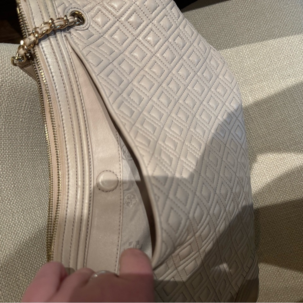 Tory Burch Fleming in pale pink leather - Picture 4 of 7
